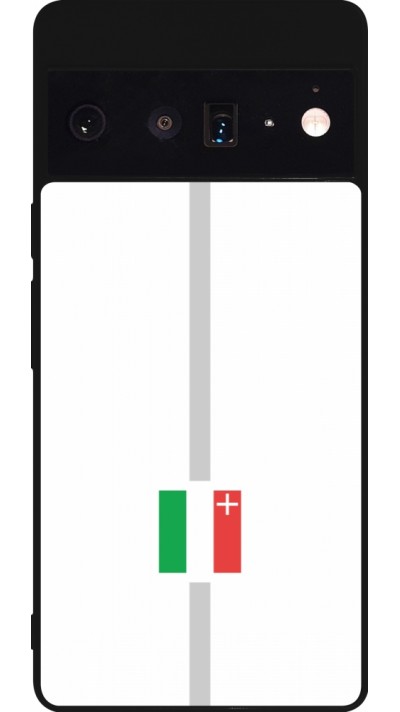 Coque Google Pixel 6 Pro - Silicone rigide noir Canton NE blanc