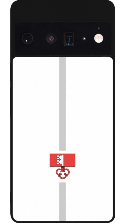 Coque Google Pixel 6 Pro - Silicone rigide noir Canton OW blanc