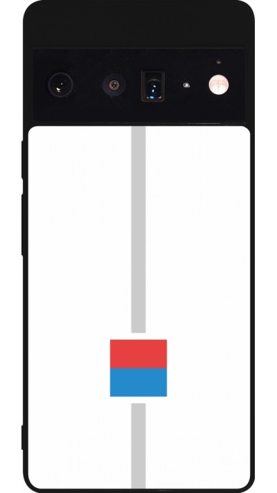 Coque Google Pixel 6 Pro - Silicone rigide noir Canton TI blanc