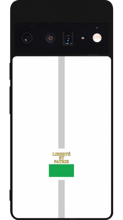 Coque Google Pixel 6 Pro - Silicone rigide noir Canton VD blanc