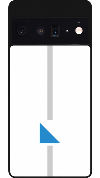 Coque Google Pixel 6 Pro - Silicone rigide noir Canton ZH blanc