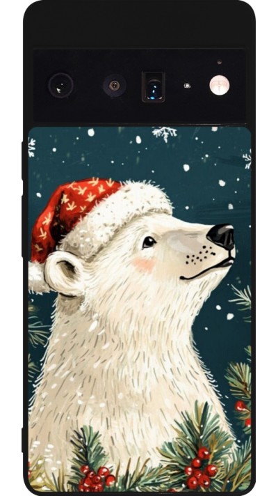 Google Pixel 6 Pro Case Hülle - Silikon schwarz Christmas 25 Bear