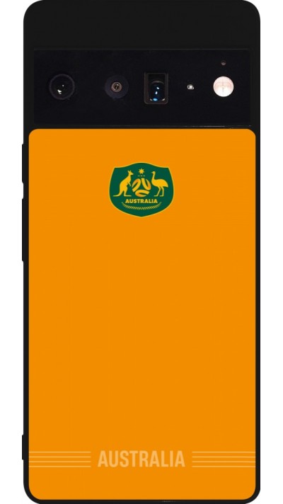 Coque Google Pixel 6 Pro - Silicone rigide noir Maillot de football Australie 2026 personnalisable