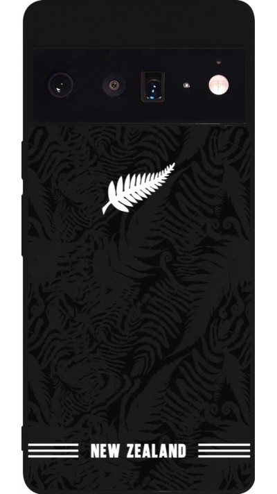 Coque Google Pixel 6 Pro - Silicone rigide noir Maillot de football Nouvelle-Zélande 2026 personnalisable