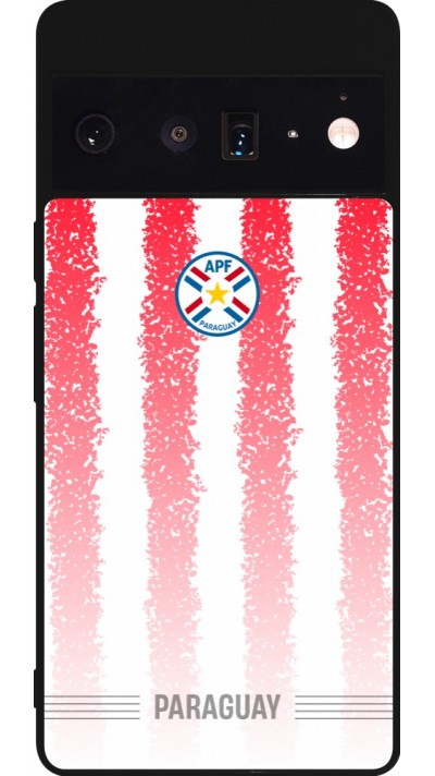 Coque Google Pixel 6 Pro - Silicone rigide noir Maillot de football Paraguay 2026 personnalisable