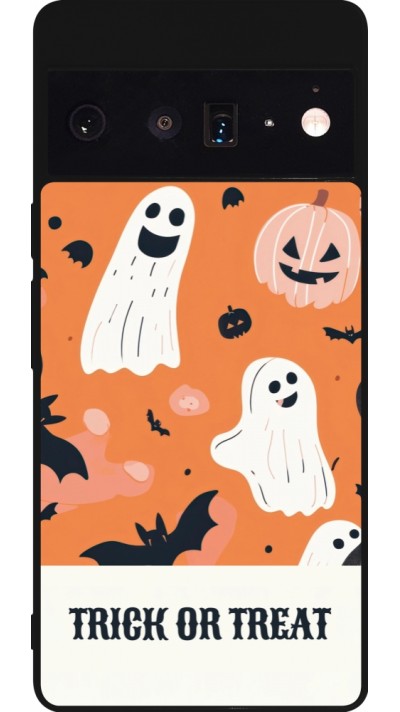 Google Pixel 6 Pro Case Hülle - Silikon schwarz Halloween 2025 Trick treat Google Pixel 6 Pro Case Hülle - Silikon schwarz Halloween 2025 Trick treat