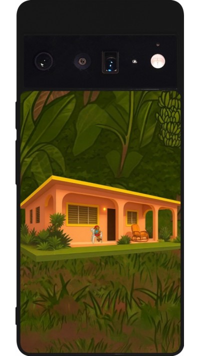 Coque Google Pixel 6 Pro - Silicone rigide noir Benitos house DTMF