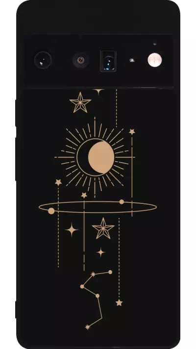 Coque Google Pixel 6 Pro - Silicone rigide noir Spring 23 astro