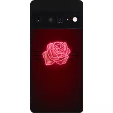 Coque Google Pixel 6 Pro - Silicone rigide noir Spring 23 neon rose