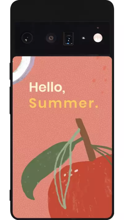 Coque Google Pixel 6 Pro - Silicone rigide noir Summer 2025 Hello summer