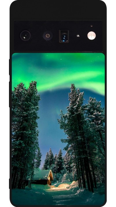 Google Pixel 6 Pro Case Hülle - Silikon schwarz Winter 22 Northern Lights Google Pixel 6 Pro Case Hülle - Silikon schwarz Winter 22 Northern Lights