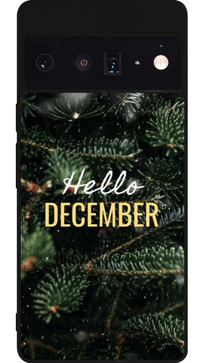 Google Pixel 6 Pro Case Hülle - Silikon schwarz Winter 25 Winter hello december