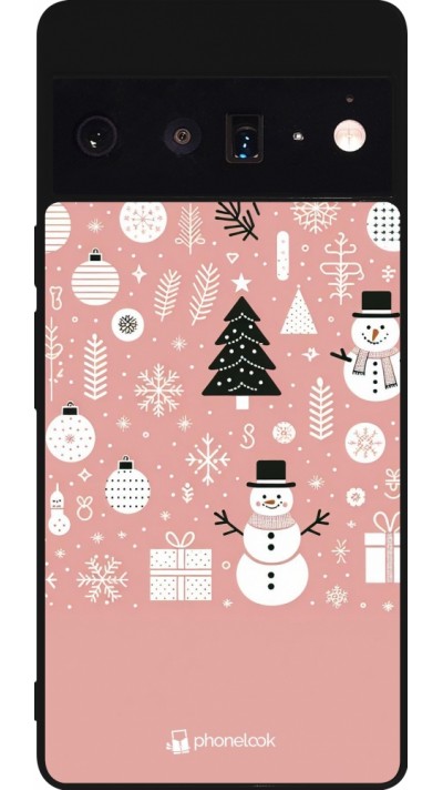 Google Pixel 6 Pro Case Hülle - Silikon schwarz Weihnachten 2024 Rose Schneemann Weihnachten Google Pixel 6 Pro Case Hülle - Silikon schwarz Weihnachten 2024 Rose Schneemann Weihnachten