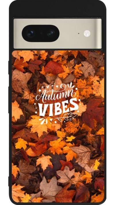 Coque Google Pixel 7 - Silicone rigide noir Autumn 25 Autumn vibes
