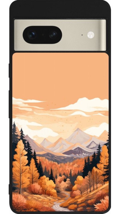 Coque Google Pixel 7 - Silicone rigide noir Autumn 25 Mountains