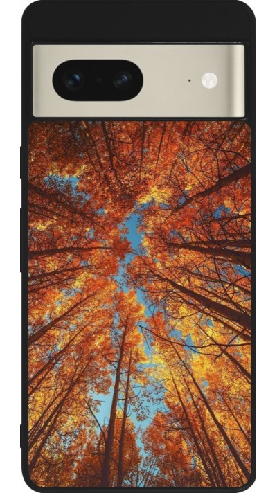 Coque Google Pixel 7 - Silicone rigide noir Autumn 25 Trees
