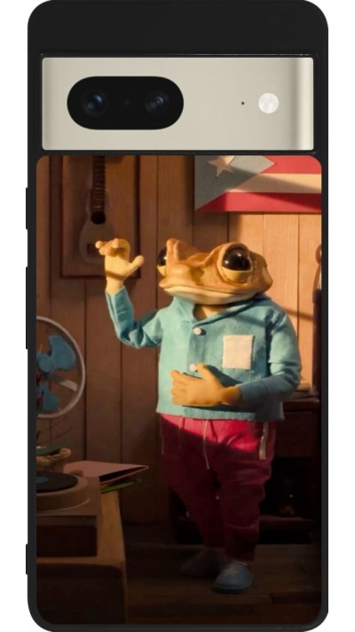 Coque Google Pixel 7 - Silicone rigide noir Dancing frog DTMF