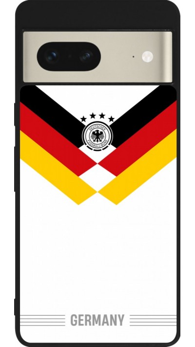 Coque Google Pixel 7 - Silicone rigide noir Maillot de football Allemagne 2026 personnalisable