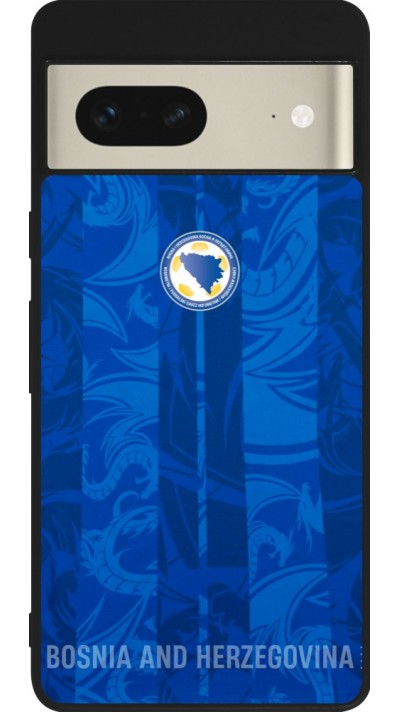 Coque Google Pixel 7 - Silicone rigide noir Maillot de football Bosnie-Herzégovine 2026 personnalisable