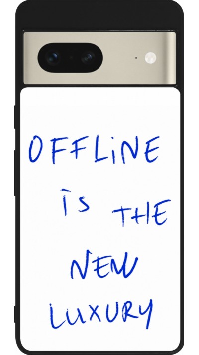 Coque Google Pixel 7 - Silicone rigide noir Offline is the new luxury