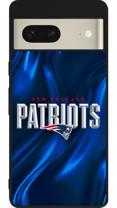 Coque Google Pixel 7 - Silicone rigide noir Super Bowl 26 Patriots 2