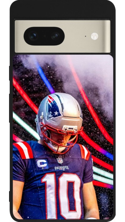 Coque Google Pixel 7 - Silicone rigide noir Super Bowl 26 Patriots 3