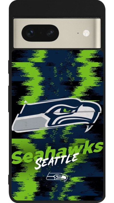 Coque Google Pixel 7 - Silicone rigide noir Super Bowl 26 Seattle 2