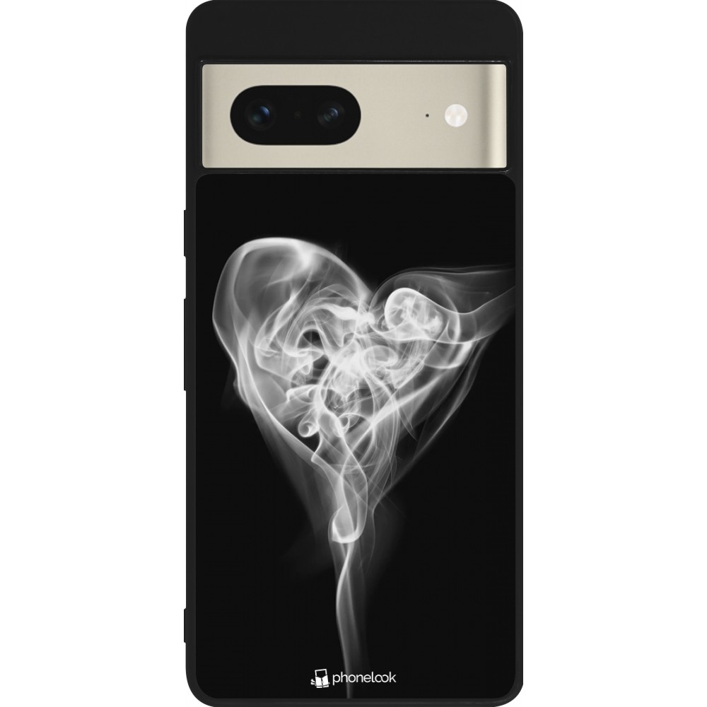 Google Pixel 7 Case Hülle - Silikon schwarz Valentine 2022 Black Smoke