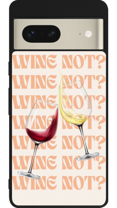 Google Pixel 7 Case Hülle - Silikon schwarz Wine not