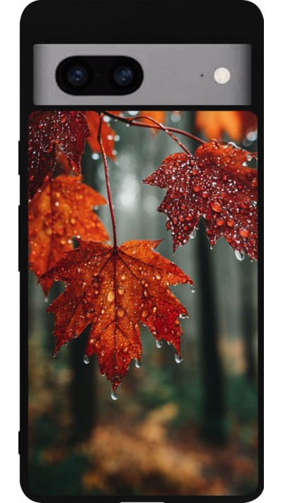 Coque Google Pixel 7a - Silicone rigide noir Autumn 25 Rain