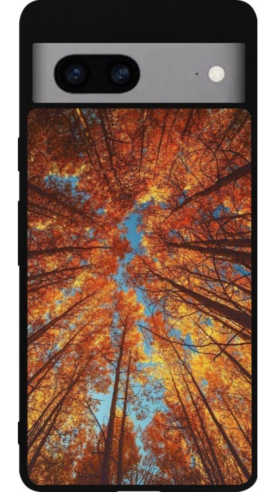 Coque Google Pixel 7a - Silicone rigide noir Autumn 25 Trees