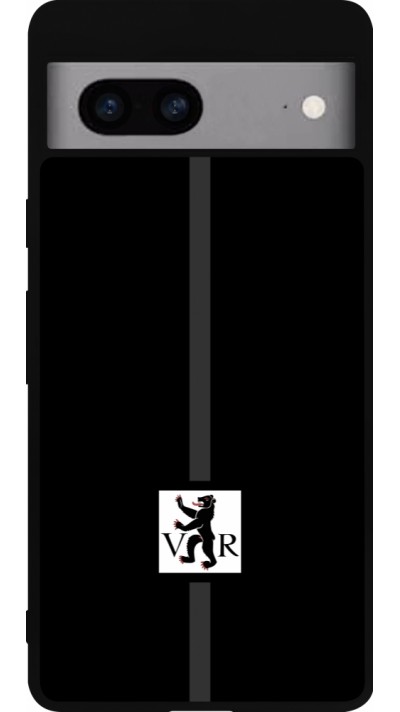 Coque Google Pixel 7a - Silicone rigide noir Canton AR noir