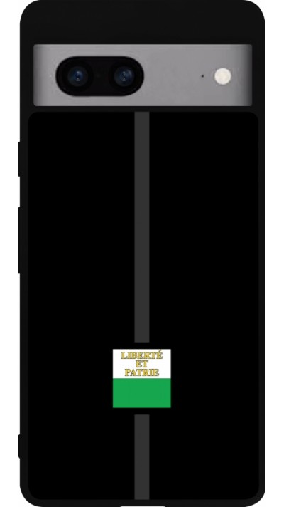 Coque Google Pixel 7a - Silicone rigide noir Canton VD noir