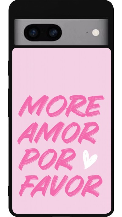 Google Pixel 7a Case Hülle - Silikon schwarz More amor porfavor Google Pixel 7a Case Hülle - Silikon schwarz More amor porfavor