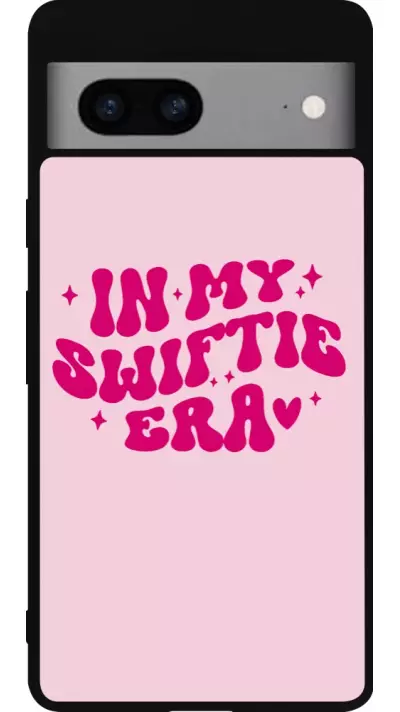 Coque Google Pixel 7a - Silicone rigide noir Taylor Swift In My Swiftie Era - Pink