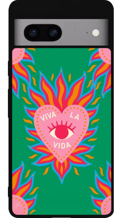 Google Pixel 7a Case Hülle - Silikon schwarz Viva la vida 2026