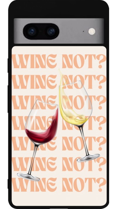 Google Pixel 7a Case Hülle - Silikon schwarz Wine not Google Pixel 7a Case Hülle - Silikon schwarz Wine not