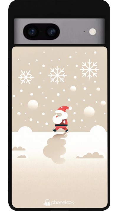 Google Pixel 7a Case Hülle - Silikon schwarz Weihnachten 2023 Minimalistischer Weihnachtsmann Google Pixel 7a Case Hülle - Silikon schwarz Weihnachten 2023 Minimalistischer Weihnachtsmann