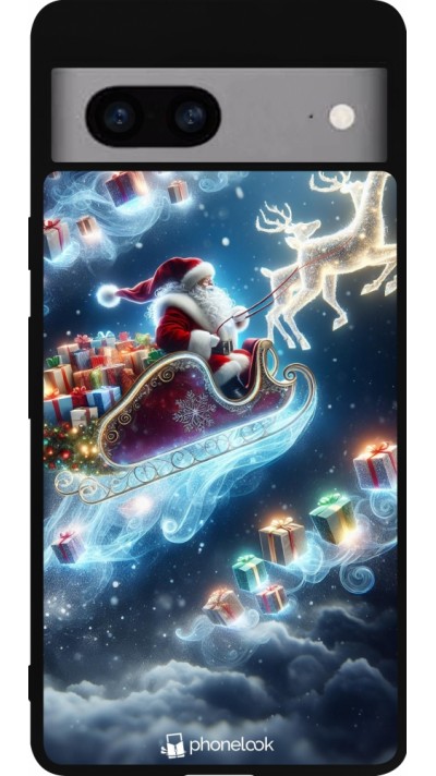 Google Pixel 7a Case Hülle - Silikon schwarz Weihnachten 2023 Verzauberter Weihnachtsmann Google Pixel 7a Case Hülle - Silikon schwarz Weihnachten 2023 Verzauberter Weihnachtsmann