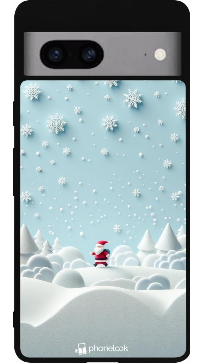 Google Pixel 7a Case Hülle - Silikon schwarz Weihnachten 2023 Kleiner Vater Schneeflocke Google Pixel 7a Case Hülle - Silikon schwarz Weihnachten 2023 Kleiner Vater Schneeflocke