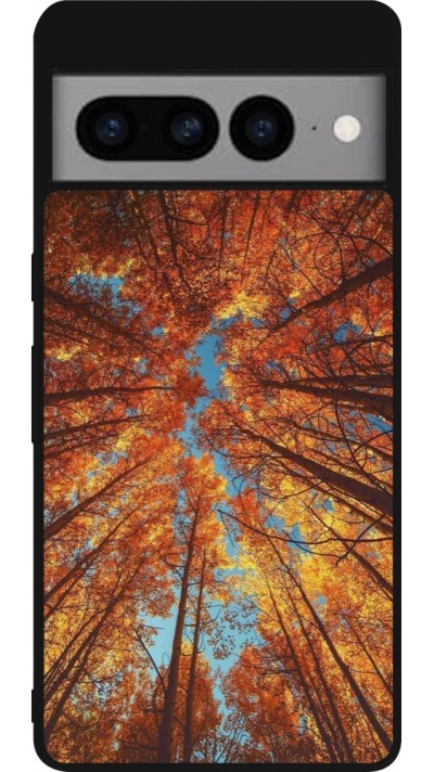 Coque Google Pixel 7 Pro - Silicone rigide noir Autumn 25 Trees