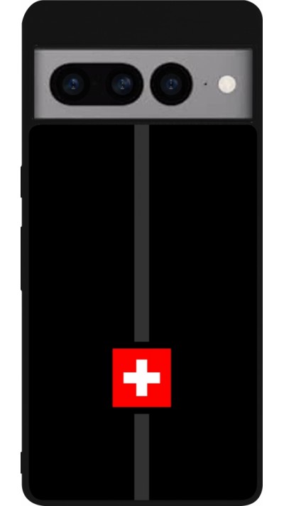 Coque Google Pixel 7 Pro - Silicone rigide noir Canton CH noir