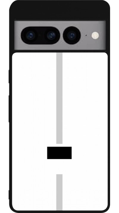 Coque Google Pixel 7 Pro - Silicone rigide noir Canton FR blanc