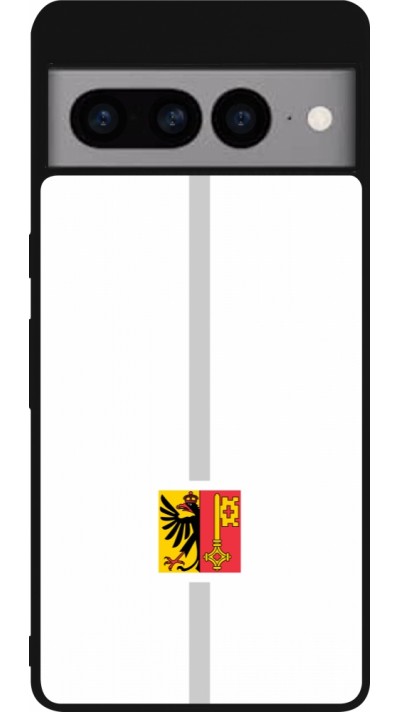 Coque Google Pixel 7 Pro - Silicone rigide noir Canton GE blanc