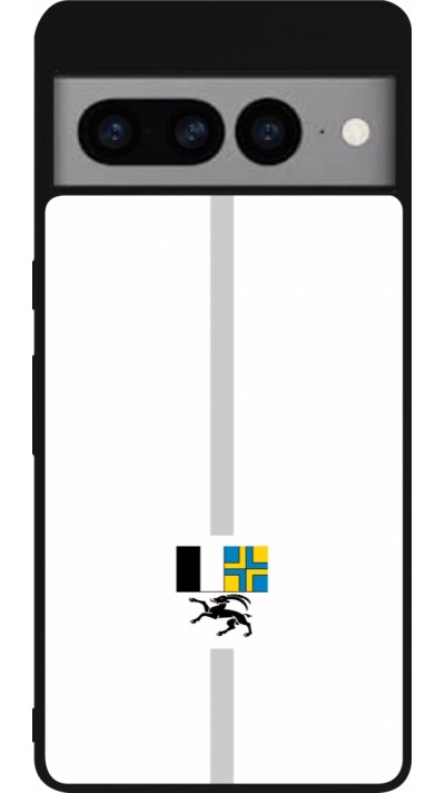 Coque Google Pixel 7 Pro - Silicone rigide noir Canton GR blanc