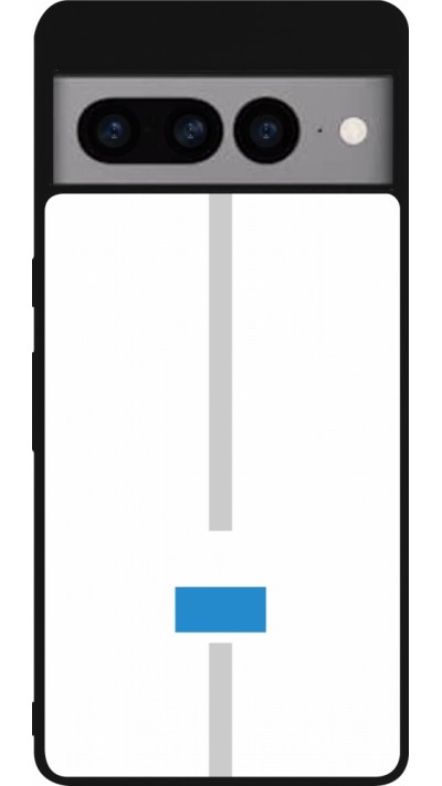 Coque Google Pixel 7 Pro - Silicone rigide noir Canton LU blanc