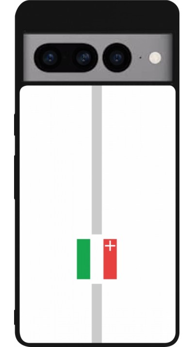 Coque Google Pixel 7 Pro - Silicone rigide noir Canton NE blanc