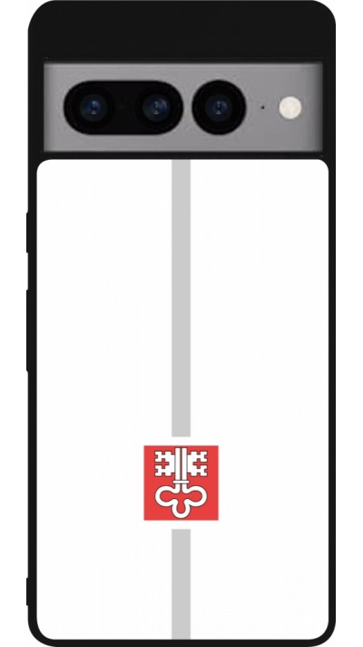 Coque Google Pixel 7 Pro - Silicone rigide noir Canton NW blanc