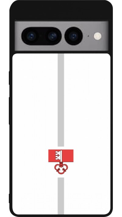 Coque Google Pixel 7 Pro - Silicone rigide noir Canton OW blanc