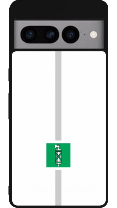 Coque Google Pixel 7 Pro - Silicone rigide noir Canton SG blanc